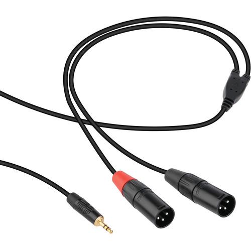 Kopul Y-Cable with 1 8" TRS Stereo Mini to 2 XLR Male Connectors