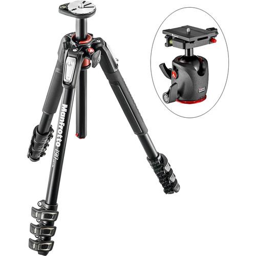 Manfrotto MT190XPRO4 Aluminum Tripod with XPRO Ball Head with Top Lock Quick Release System