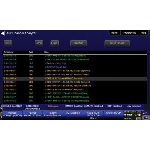 Quantumdata ACA Auxiliary Channel Analyzer Software for 780C Video Generator