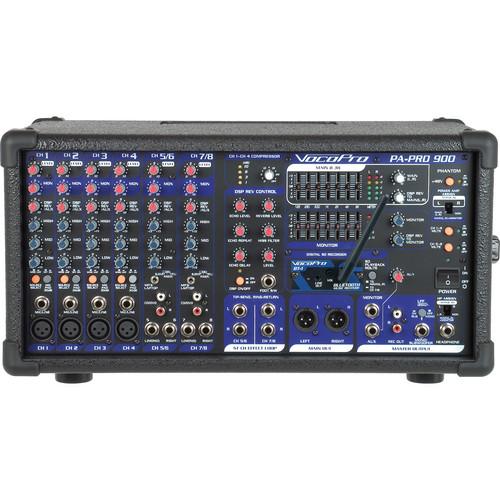 VocoPro PA-PRO-900 BT Professional PA Mixer with Bluetooth Receiver