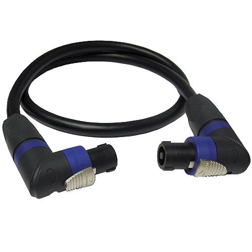 Canare CA4S11RAR100 4S11 Star Quad Four-Conductor Speaker Cable with Right-Angle to Right-Angle Speakon Connector
