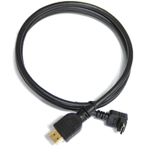 Cineroid HASN12CRF Straight HDMI Type-A to Right-Angle Mini-HDMI Type-C Cable