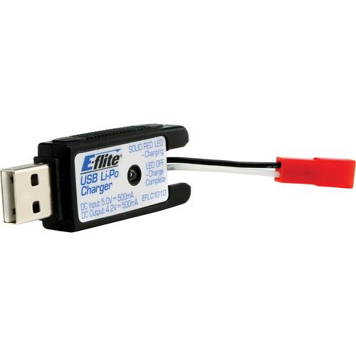 E-flite 1S, 500mA USB LiPo Charger with JST Connector