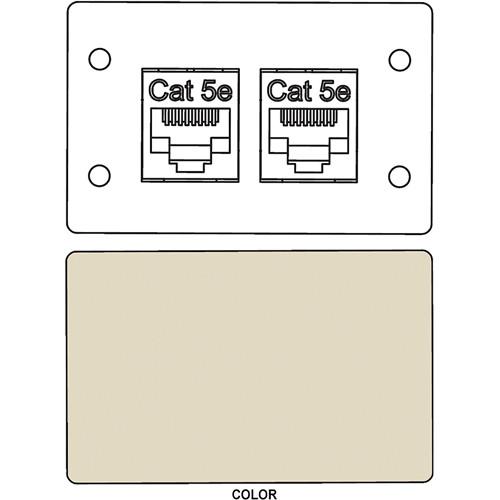 FSR IPS-D721D RJ-45 Bulkhead Dual Cat5-e Insert Plate