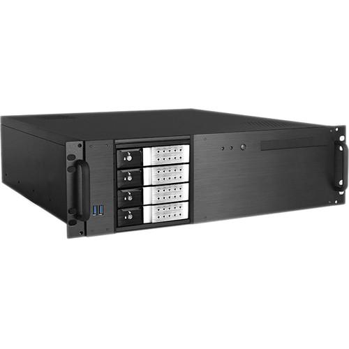 iStarUSA D-340HN-T 3 RU Compact 4 x 3.5" Bay Trayless Hotswap microATX Rackmount Chassis