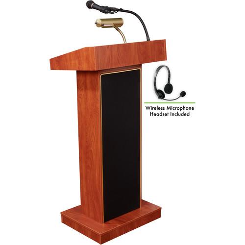 Oklahoma Sound 800X Orator Lectern with LMW-7 Headset Wireless Microphone