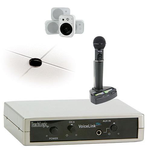 TeachLogic IRV-3435 VoiceLink Plus Wireless Microphone System with Four Wall-Mount Speakers