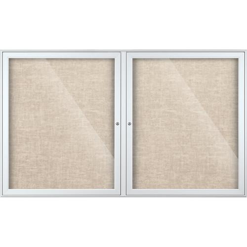 Best Rite Indoor Enclosed Two-Door Bulletin Board Cabinet