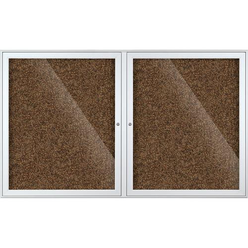 Best Rite Indoor Enclosed Two-Door Bulletin Board Cabinet