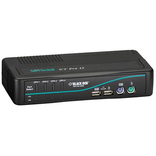 Black Box ServSwitch 4-Port DT Pro II KVM Switch with Audio Kit