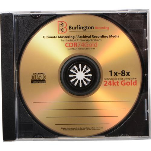 BURLINGTON RECORDING BA-CDR74GOLD Gold Mastering Archival