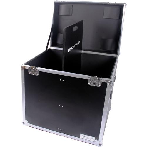 DeeJay LED Fly Drive Utility Trunk Case with Caster Board & Adjustable Compartment