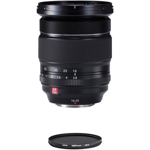 FUJIFILM XF 16-55mm f 2.8 R LM WR Lens with Circular Polarizer Filter Kit