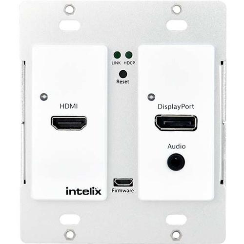 Intelix HDMI DisplayPort Auto-Switching Wall Plate with HDBaseT Output