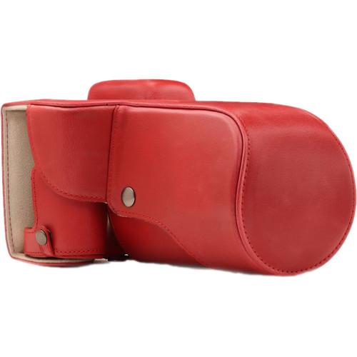 MegaGear Ever Ready PU Leather Case and Strap for Canon EOS T6s, 8000D & 18-55mm Lens