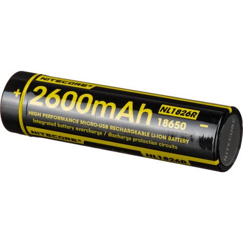 Nitecore 18650 Rechargeable Li-Ion Battery with Micro-USB