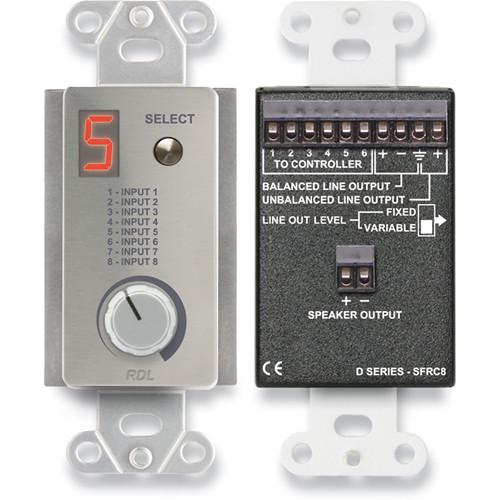 RDL DS-SFRC8 Room Control Station for SourceFlex Distributed Audio System