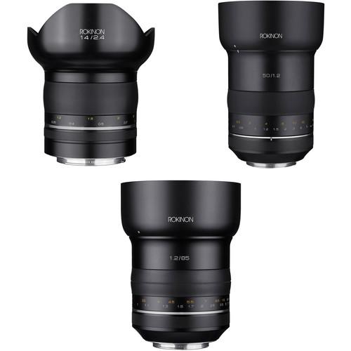 Rokinon SP 14mm, 50mm, and 85mm Lenses Kit for Canon EF