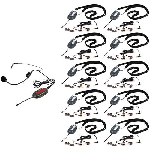 VocoPro Commander-TOUR-10 UHF Wireless 10-User Tour Guide System