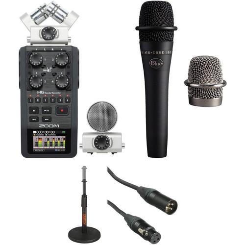 Zoom H6 Recorder Podcast Kit with enCORE 100 Microphone