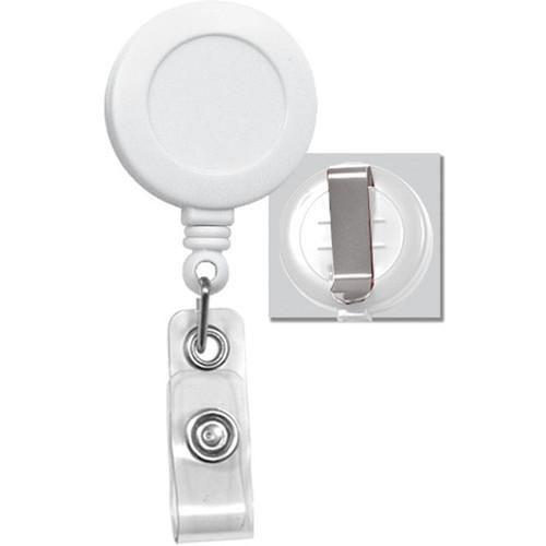 BRADY PEOPLE ID Badge Reel with Clear Vinyl Strap & Belt Clip