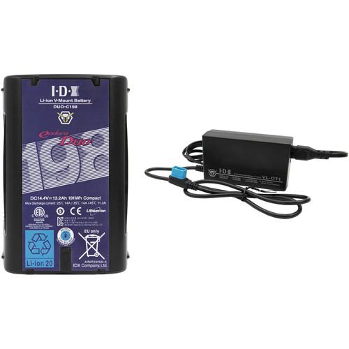 IDX System Technology DUO-C198 191Wh High-Load Battery with D-Tap Advanced Standard, USB & Charger