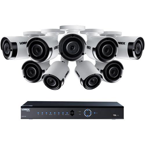 Lorex 16-Channel 4K UHD NVR with 3TB HDD and 9 4MP Outdoor Bullet Cameras with Color Night Vision