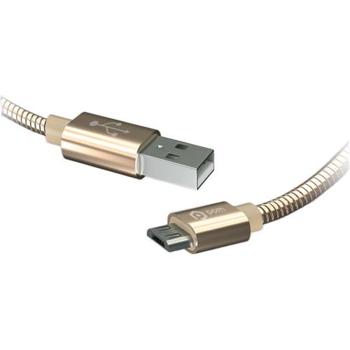 POM GEAR Metal Coil Micro-USB to USB Type-A Cable
