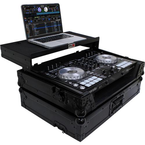 ProX Flight Case for Pioneer DDJ-SR2 Controller with Laptop Shelf and LED Kit