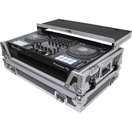 ProX Flight Case for Pioneer DDJ100 Controller with Laptop Shelf and Wheels