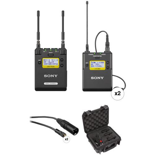 Sony 2-Channel Portable Receiver with Two Bodypack Transmitters and Lav Mics Kit