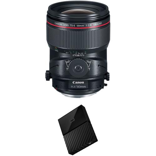 Canon TS-E 50mm f 2.8L Macro Tilt-Shift Lens with External Hard Drive Kit
