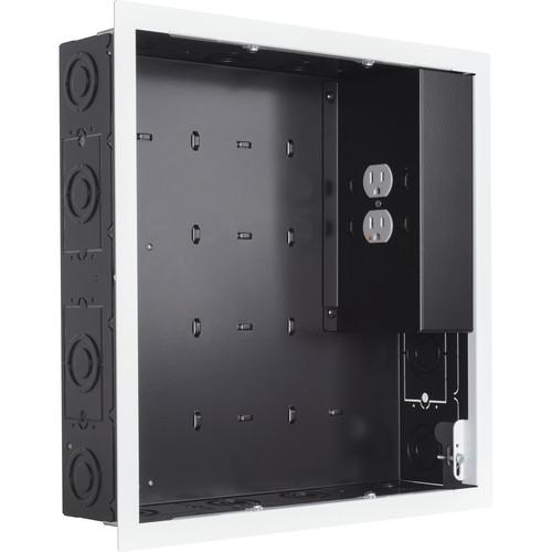 Chief PAC526 In-Wall Storage Box with 2-Receptacle Filter & Surge Protector