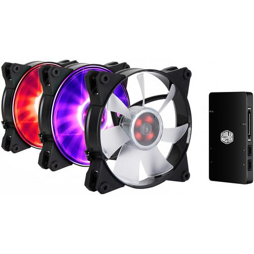 Cooler Master MasterFan Pro 120 Air Pressure RGB 3-in-1 with RGB LED Controller