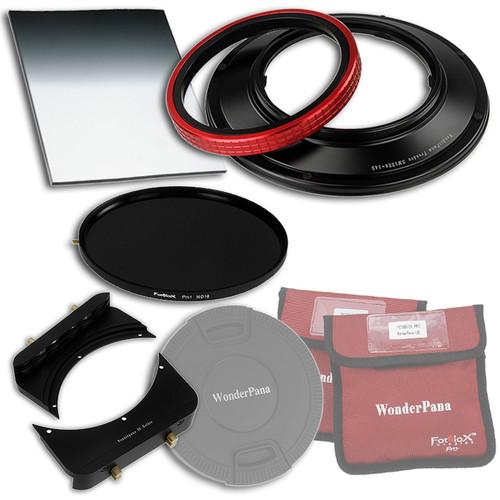FotodioX WonderPana 145 Core Unit Kit for Sigma 12-24mm Lens with 6.6 x 8.5" Hard-Edge Graduated Neutral Density 0.6 and 145mm Circular Polarizer Filters