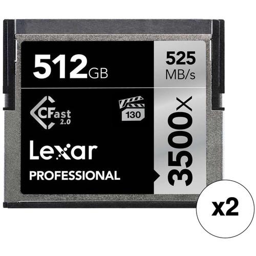 Lexar 512GB Professional 3500x CFast 2.0 Memory Card