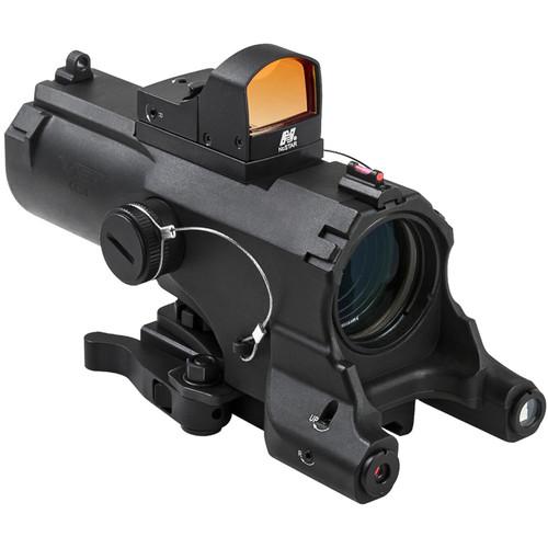 NcSTAR 4x34 ECO Laser LED Riflescope with Red Micro Dot Reflex Optic