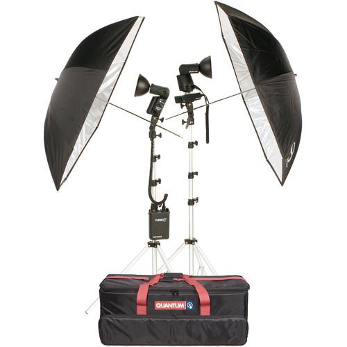 Quantum Instruments 2-Head Flash Kit w Trio & T5dR Flash Heads & Turbo 3 & Turbo Blade Batteries for Canon Cameras