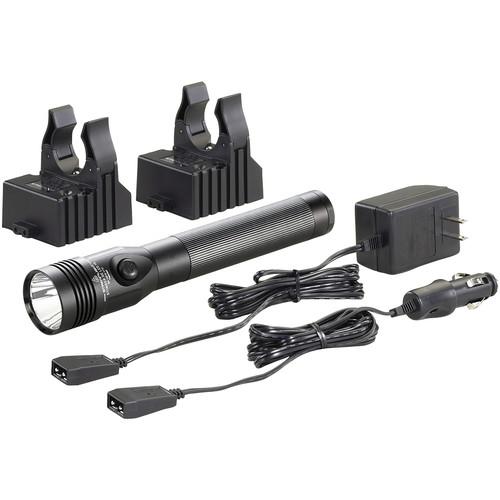 Streamlight Stinger DS HL Rechargeable LED Flashlight with Two 120 100 VAC 12 VDC Chargers