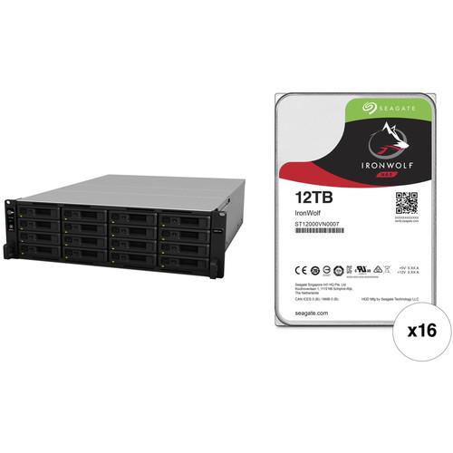 Synology RackStation RS4017xs 192TB 16-Bay NAS Enclosure Kit with Seagate NAS Drives