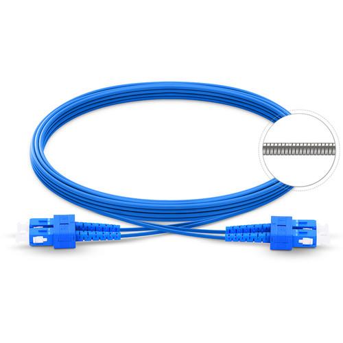 TechLogix Networx OS2 3.0mm Duplex Single-Mode Armored Premade Cable with SC to SC Connectors