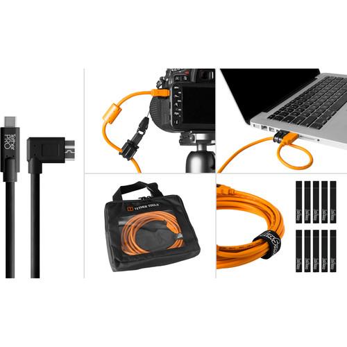 Tether Tools Starter Tethering Kit with USB 3.0 Type-C to Micro-B Right Angle Cable