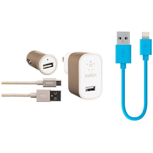 Belkin Home and Car USB Chargers with MIXIT Lightning Cable Kit