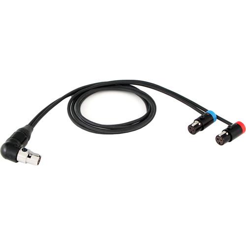 Cable Techniques Right Angle TA5F to Two Low-Profile TA3F Cable for Lectrosonics SRc5P SRb5P Receiver Output