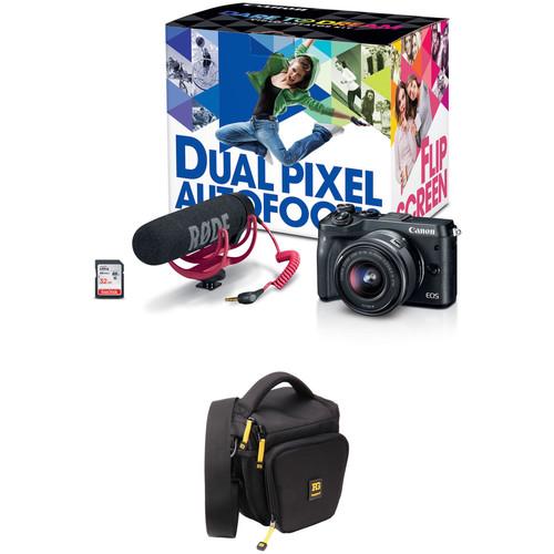 Canon EOS M6 Mirrorless Digital Camera with 15-45mm Lens Video Creator Kit and Accessory Kit