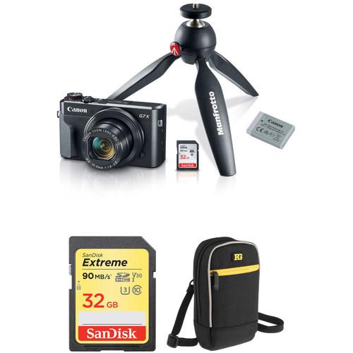 Canon PowerShot G7 X Mark II Digital Camera Video Creator Kit with Free Accessories