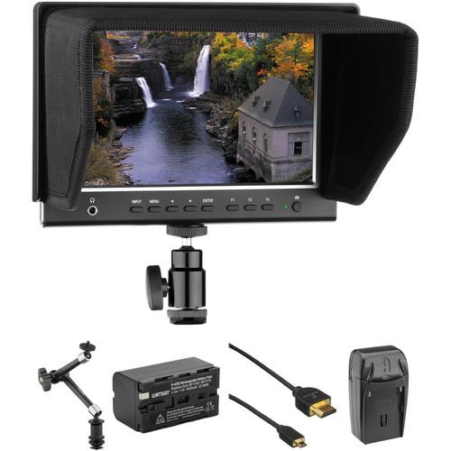 Elvid 7" On-Camera Monitor with Battery, Articulating Arm, and HDMI Cable Kit