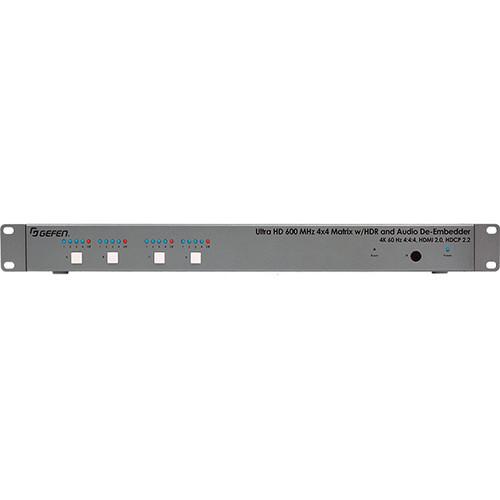 Gefen 4K Ultra HD 600 MHz 4x4 Matrix Switcher with Audio De-Embedder