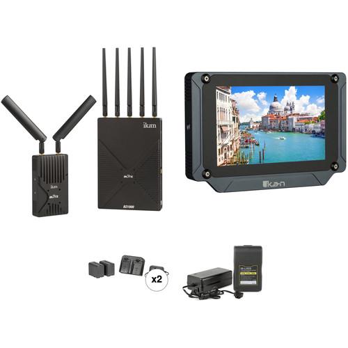 ikan Blitz 1000 Wireless Transmitter Receiver Kit with 7" Monitor & Batteries