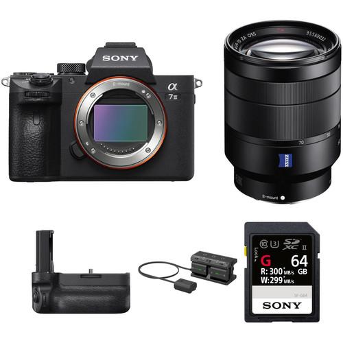 Sony Alpha a7 III Mirrorless Digital Camera with 24-70mm Lens and Vertical Grip Kit